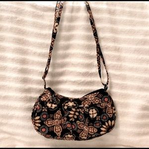 EUC Vera Bradley Brown Floral Mini Bag
